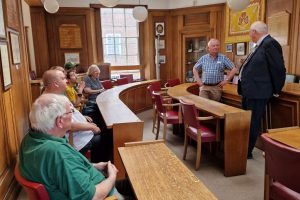 Oak Tree Farm representatives enjoyed a talk with the Past Town Mayor, Councillor Davies and the Town Clerk, on the Council Chamber and local democracy.