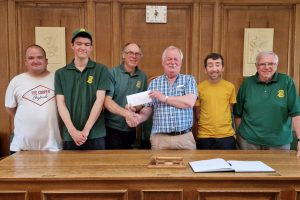 Oak Tree Farm representatives enjoyed a talk with the Past Town Mayor, Councillor Davies and the Town Clerk, on the Council Chamber and local democracy.