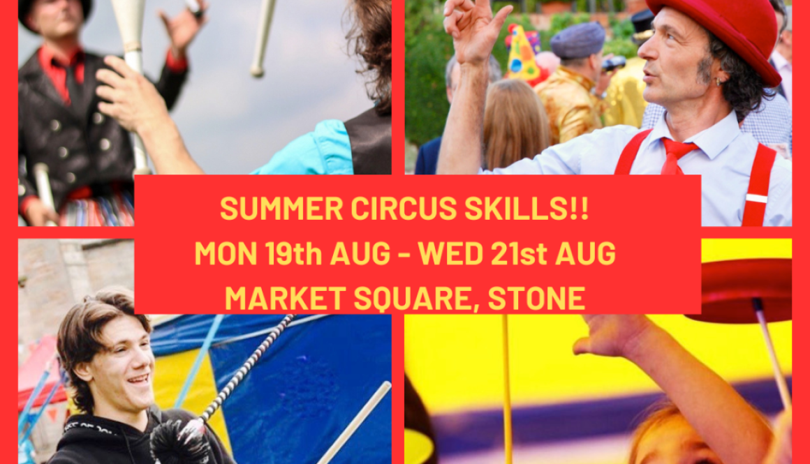 Summer Circus Skills on Monday 19 to Wednesday 21 August in the High Street