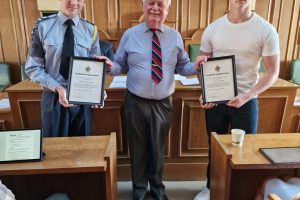 Town Mayor 2023-24 presenting the Air and Army Cadets with their Certificates of Appreciation